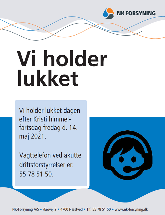 Lukket dagen efter Kristi himmelfart 2021
